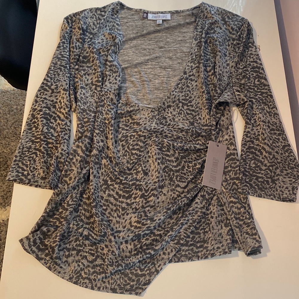 900 GR CHEETAH Ice Angel Blouse by Jennifer Lopez